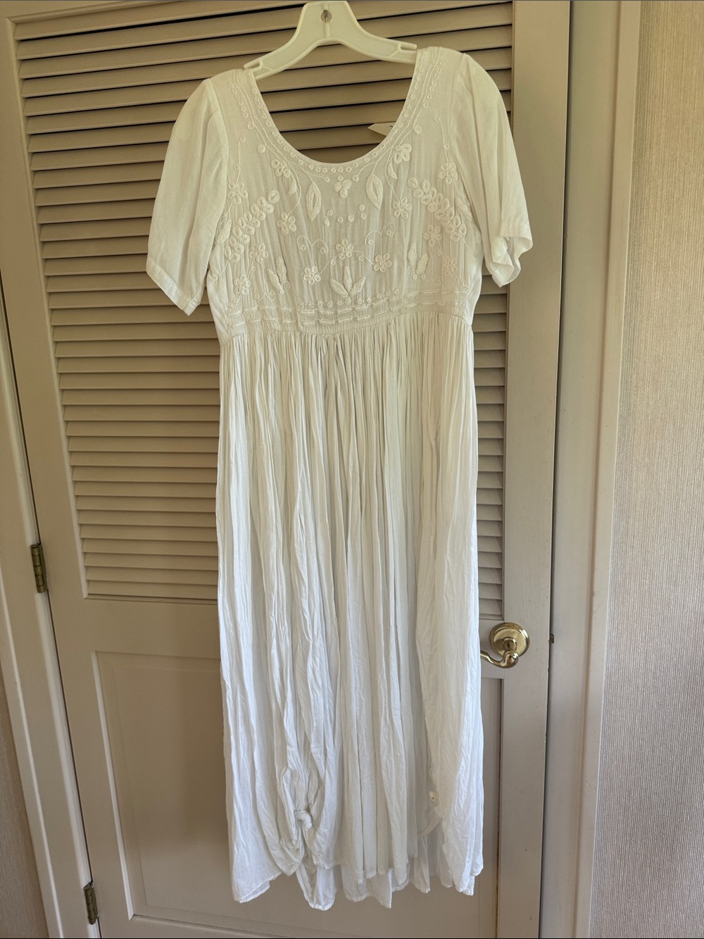 White Embroidered Maxi Dress